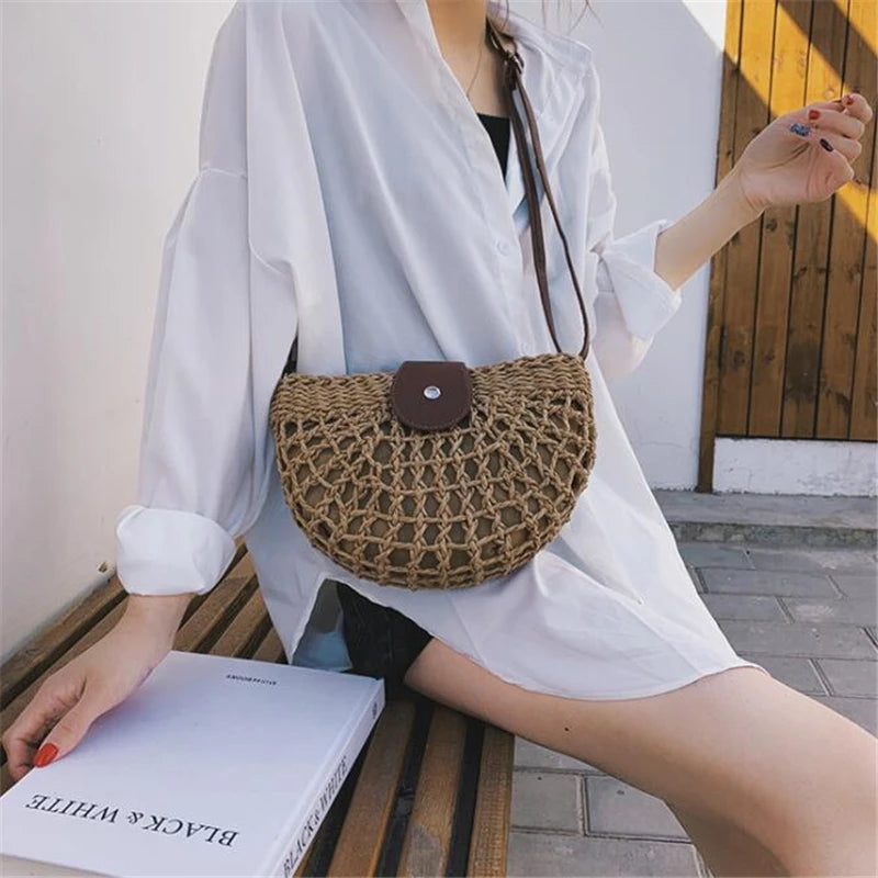 Summer Nights Rattan Clutch