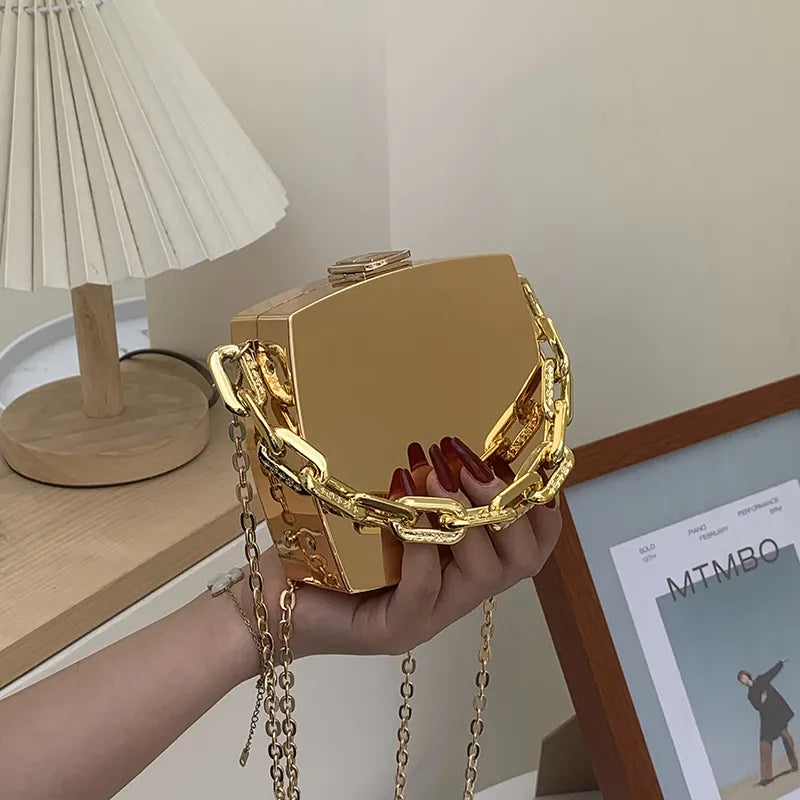 Gold Member Chain Clutch