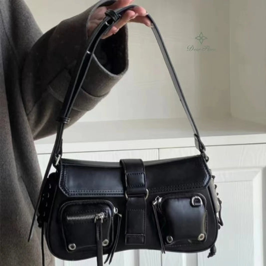 Strappy Pocket Shoulder Bag