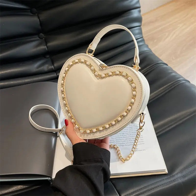 Luxury Woven Chain Heart Bag