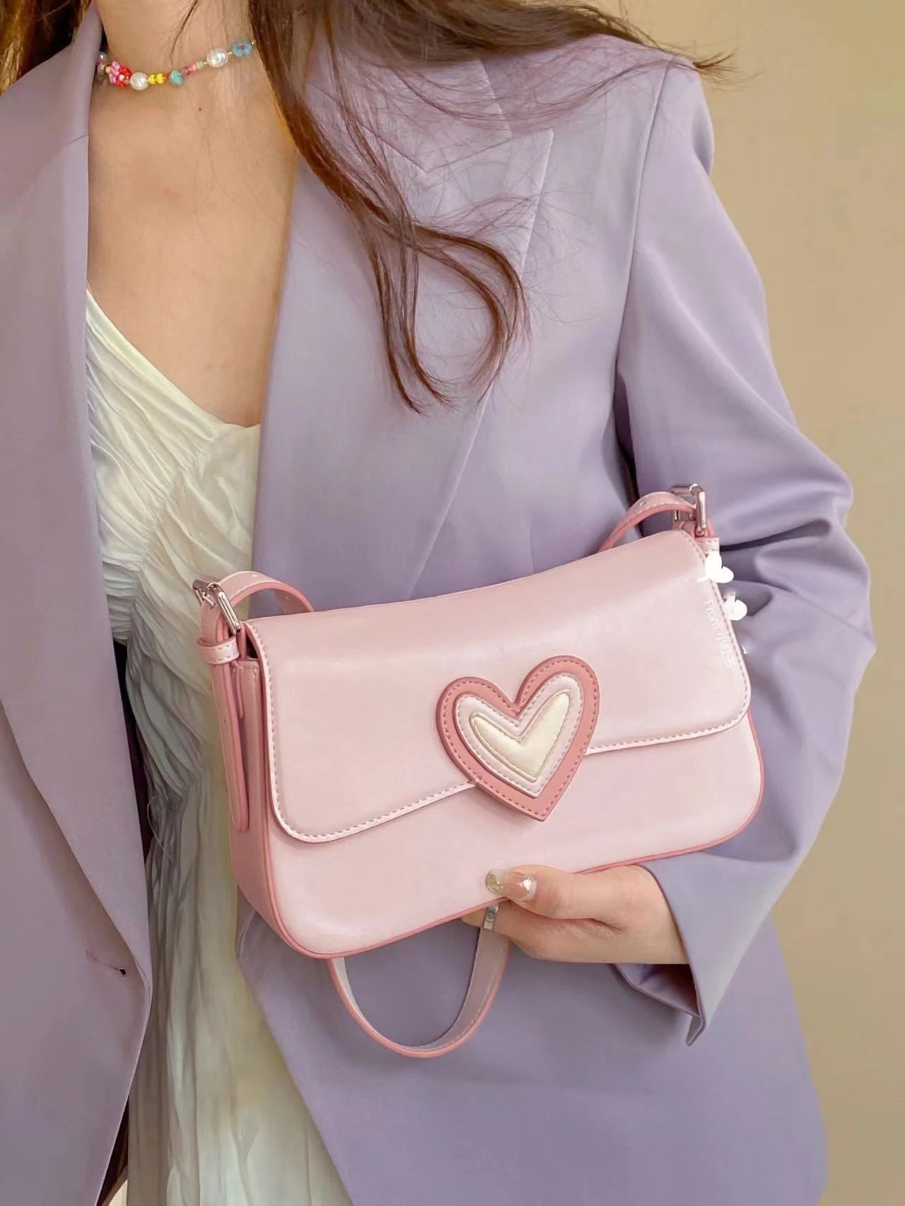 Sweet Heart Underarm Handbag