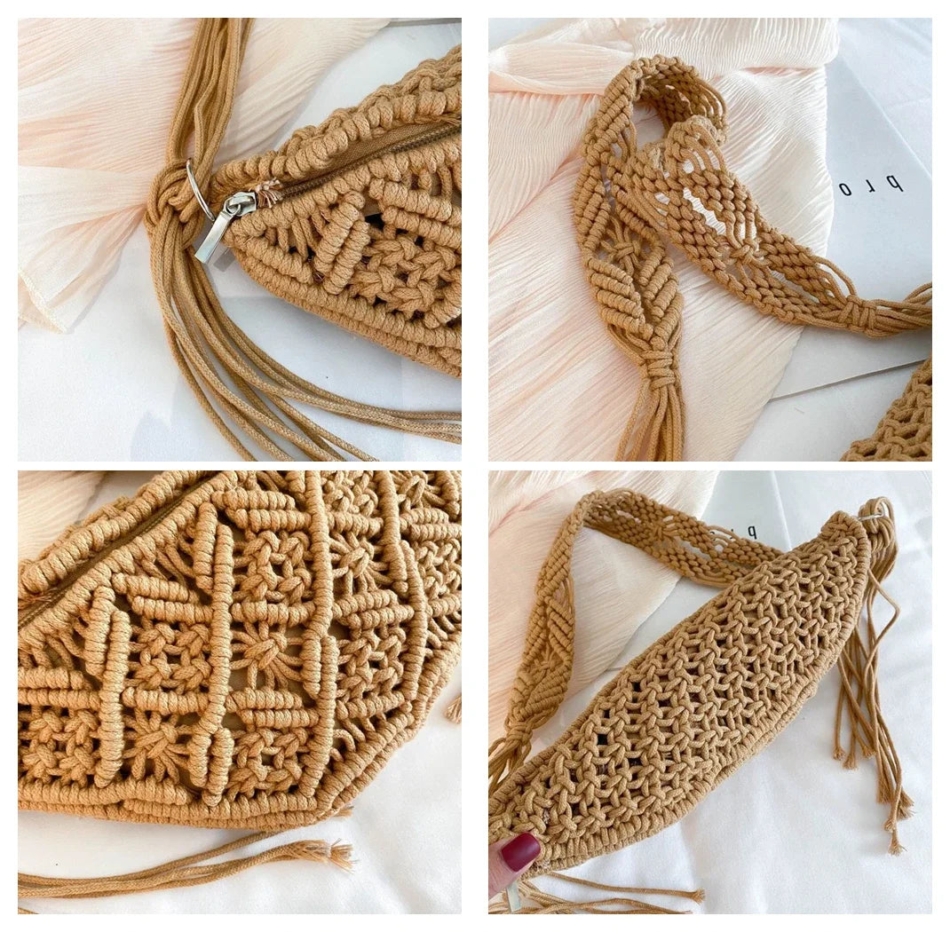 Summer Breeze Woven Shoulder Bag