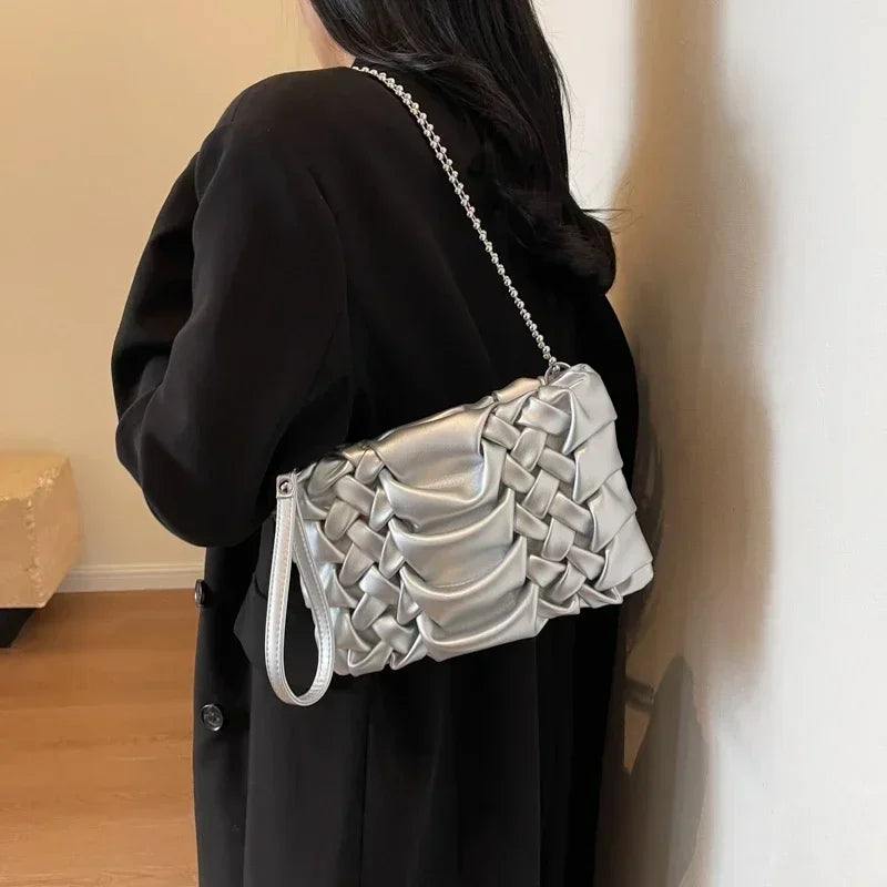 Elegant Braided Shoulder Bag