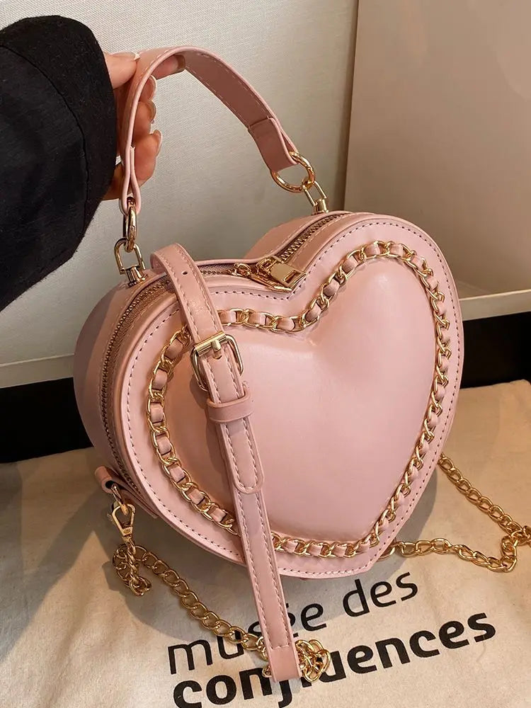 Luxury Woven Chain Heart Bag