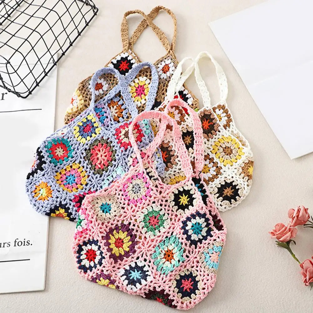 Bohemian Crochet Shopping Bag