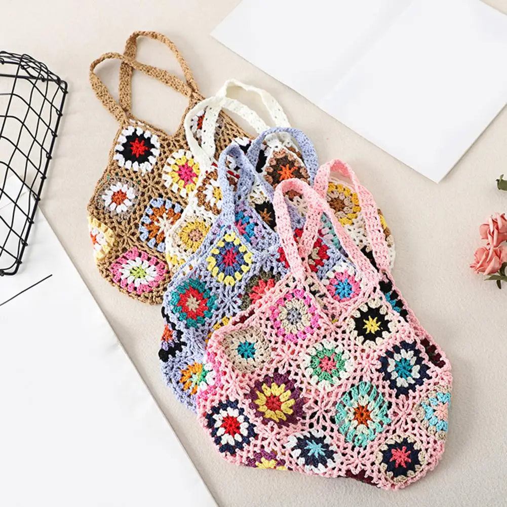 Bohemian Crochet Shopping Bag