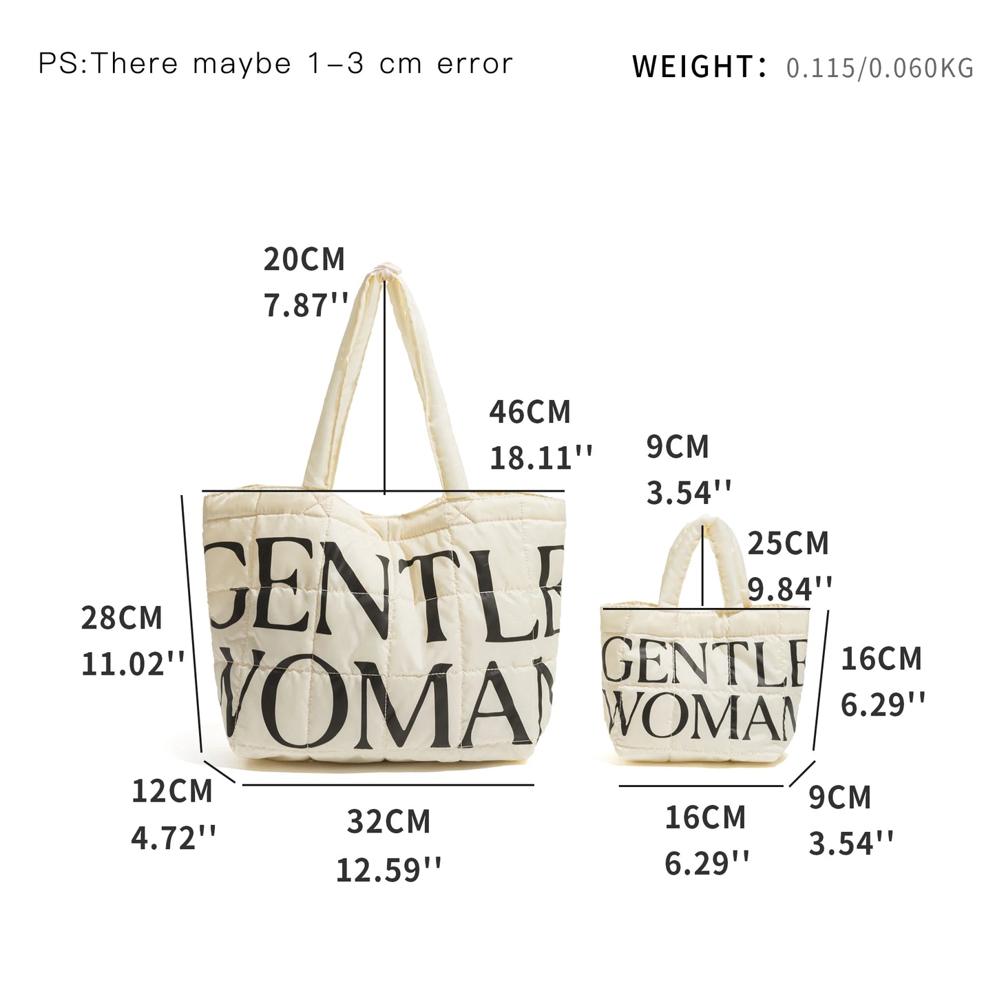 Gentle Woman Puffer Tote