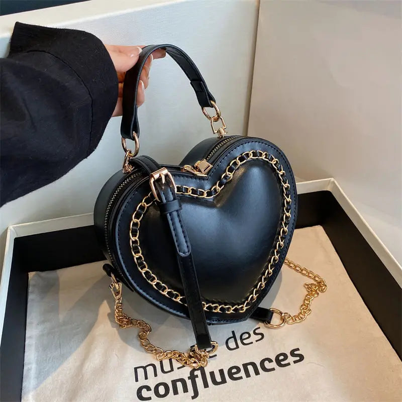 Luxury Woven Chain Heart Bag