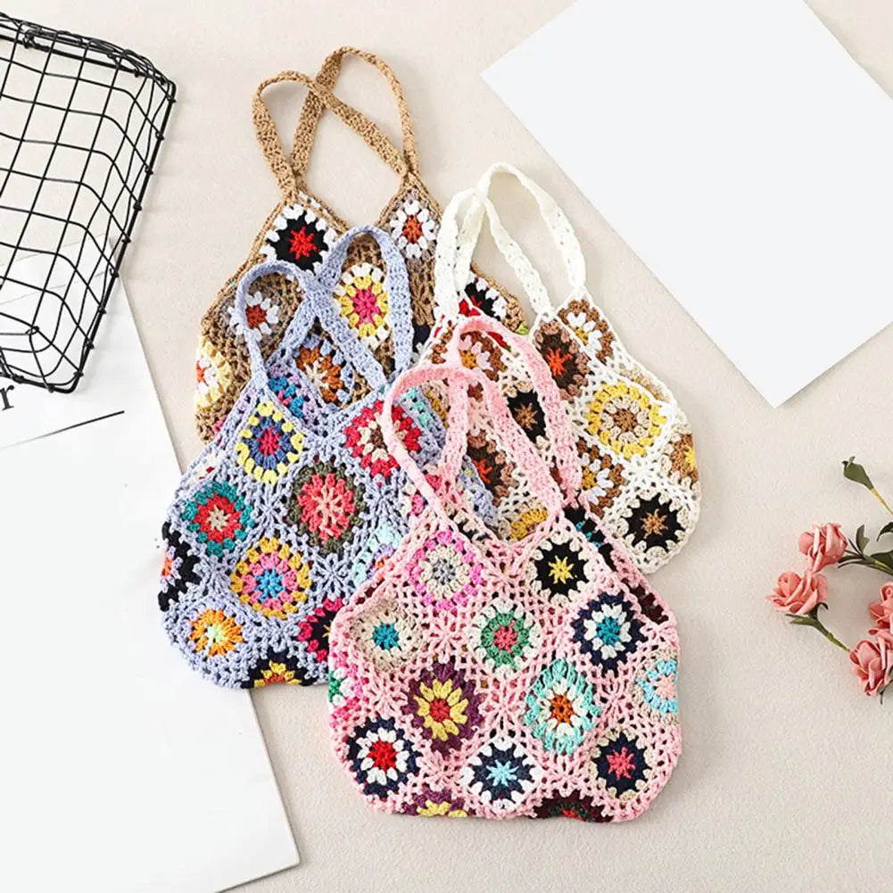 Bohemian Crochet Shopping Bag