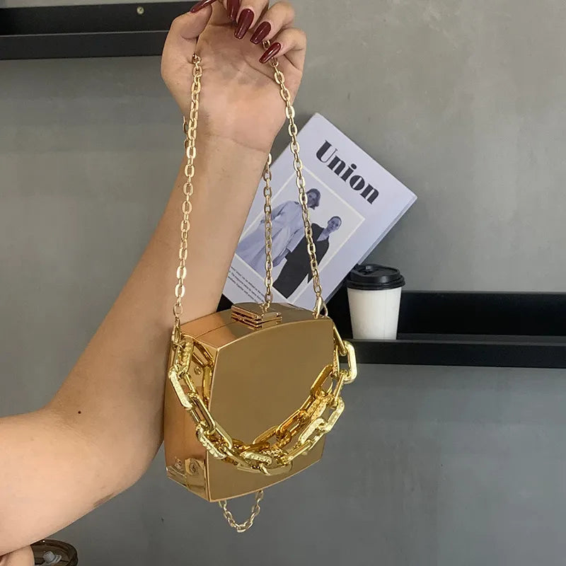 Gold Member Chain Clutch