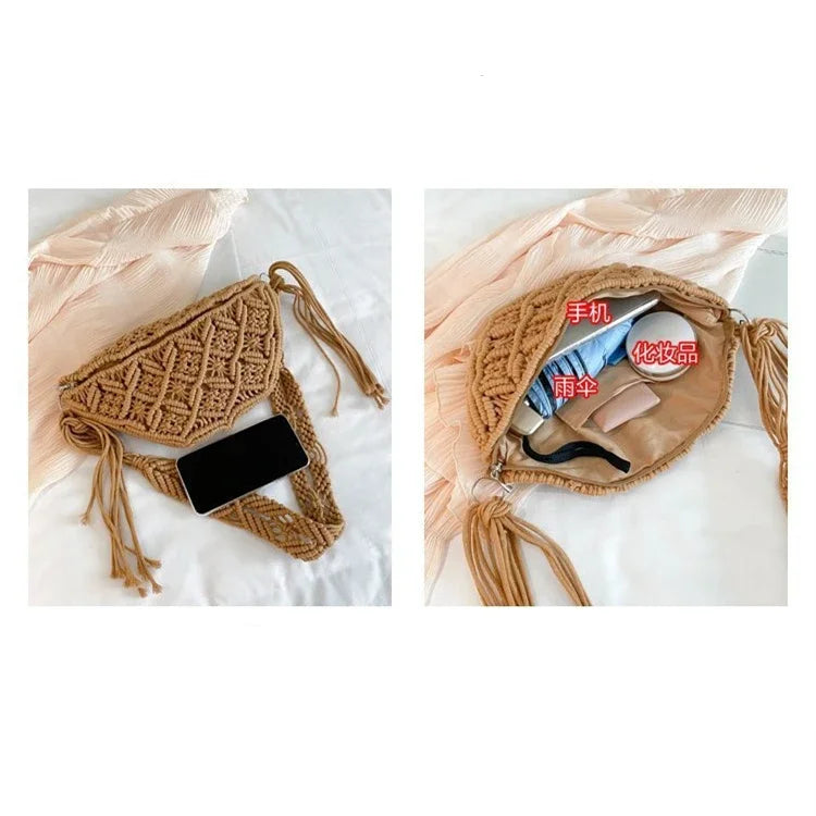 Summer Breeze Woven Shoulder Bag