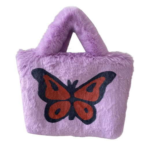 Furry Butterfly Tote