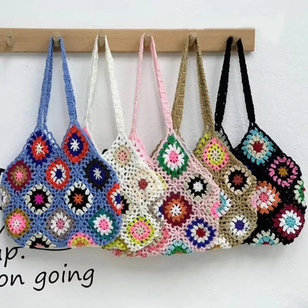 Bohemian Crochet Shopping Bag